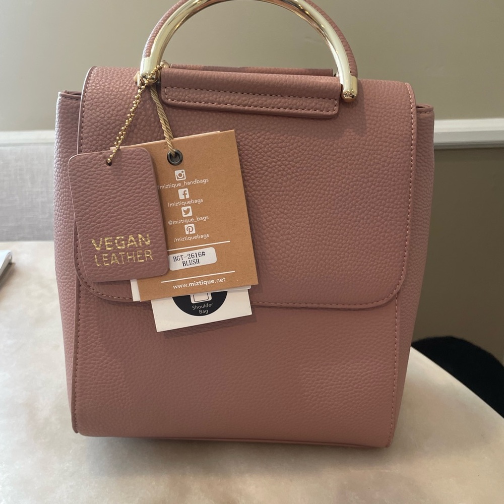 Vegan Leather Pink Handbag